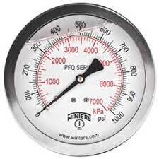 [MA-TI-4-CT1/2-0-5000] Manómetro Análogo, Total Inoxidable, Glicerina, Caratula 4", CT 1/2"NPT, 0-5.000 PSI.