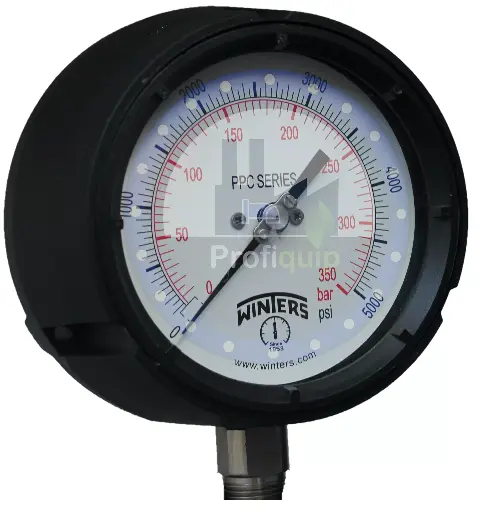 [MA-CF-41/2-CV1/2-0-2000]  Manómetro Análogo, Caja Fenólica, Inoxidable, StabiliZR, Caratula 4 1/2", CV 1/2"NPT, 0 - 2.000 PSI.